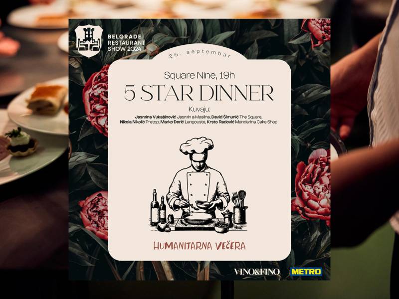 novost 5 star dinner gastro spektakl u 10 ruku vinski magazin vino fino